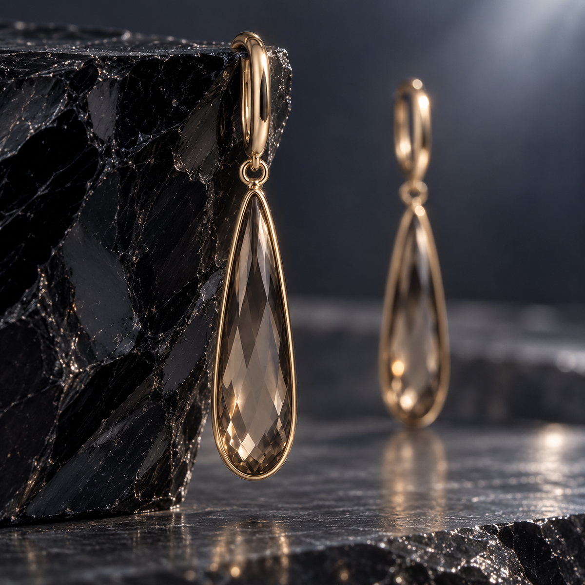 Astra Drop Earrings connector detail
