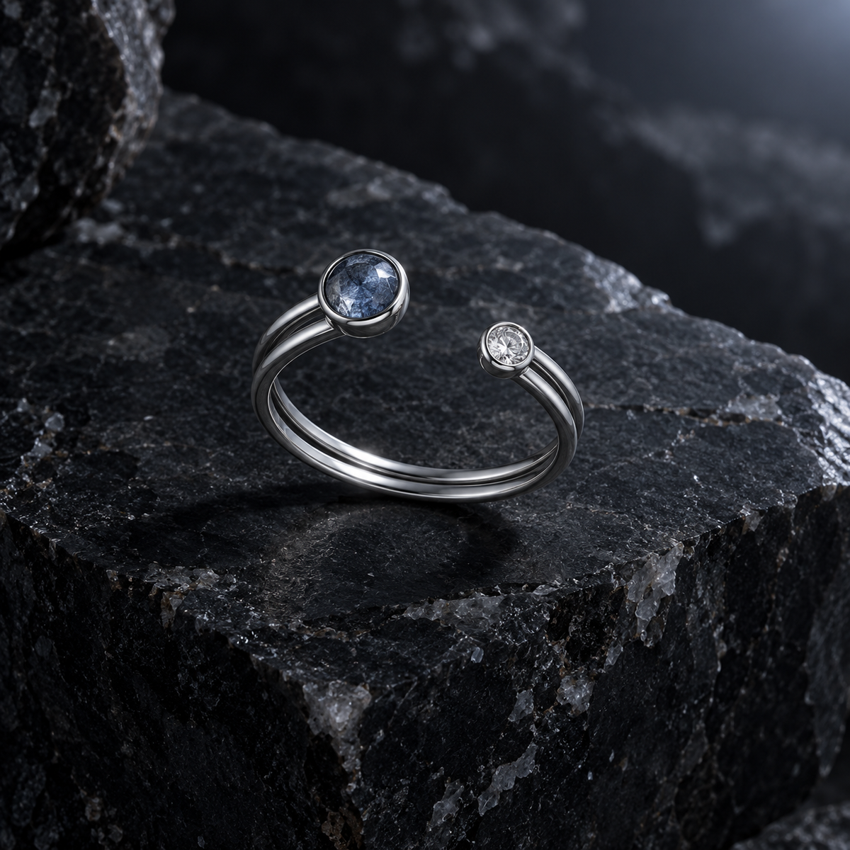 Caelum Twin Arc Ring hero view