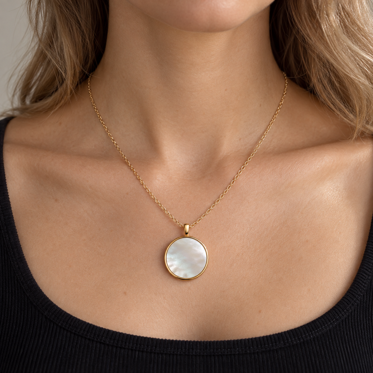 Orbis Reversible Medallion mother-of-pearl face worn