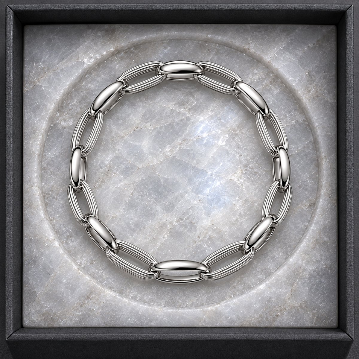 Solstice Link Bracelet in presentation packaging