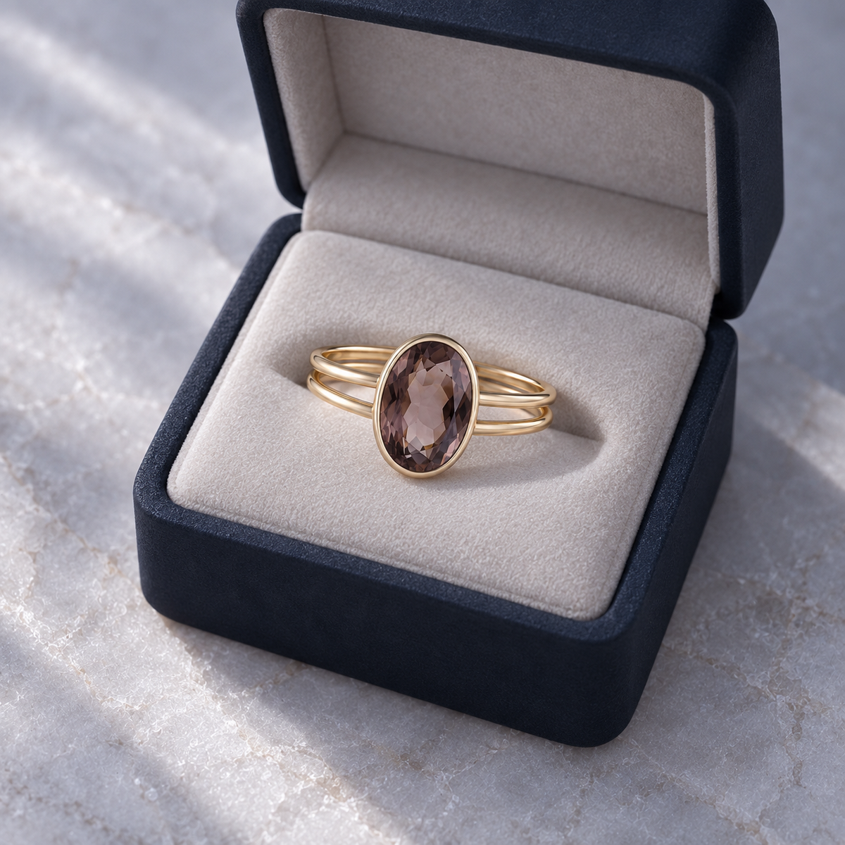 Vesper Halo Ring in its presentation box
